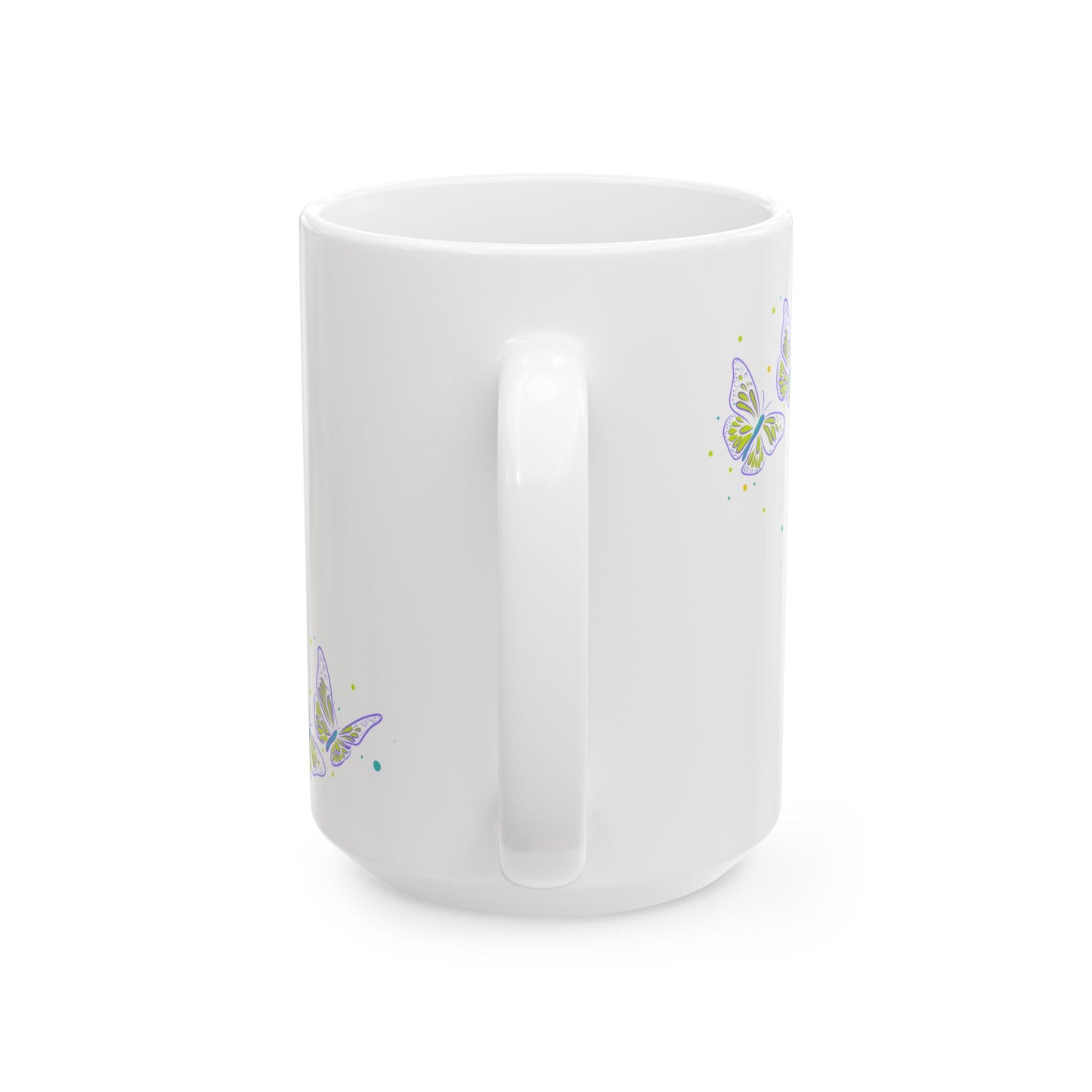 Butterfly Kisses Ceramic Mug | Butterfly Lover Gift, Cute Tea Cup, Nature Decor, Butterfly Enthusiast, Mother's Day Gift, Eco-Friendly
