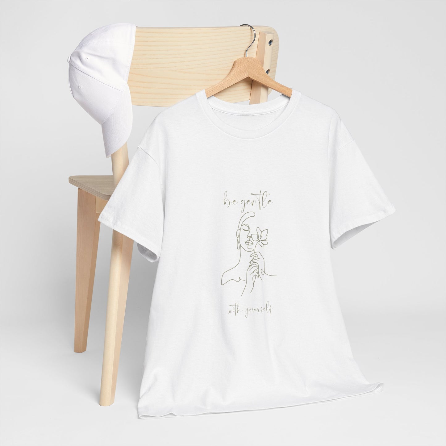 Be Gentle with Yourself - Unisex Heavy Cotton Tee, Cute Graphic Tee, 100% Cotton Ethically Grown and Harvested