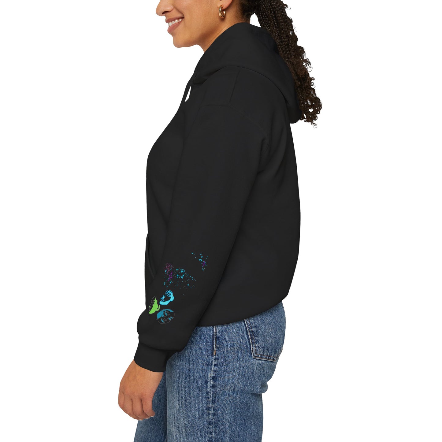 Colorful Dance Hoodie for Creative Spirits, Cozy Unisex Hooded Sweatshirt, Perfect for Parties, Dance Classes, Gifts