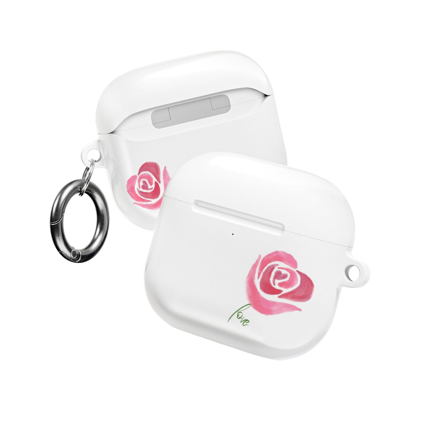 Romantic Rose AirPod Case - Cute Floral Design, Gift for Her, Valentine's Day Present, Trendy Accessory, Love Theme