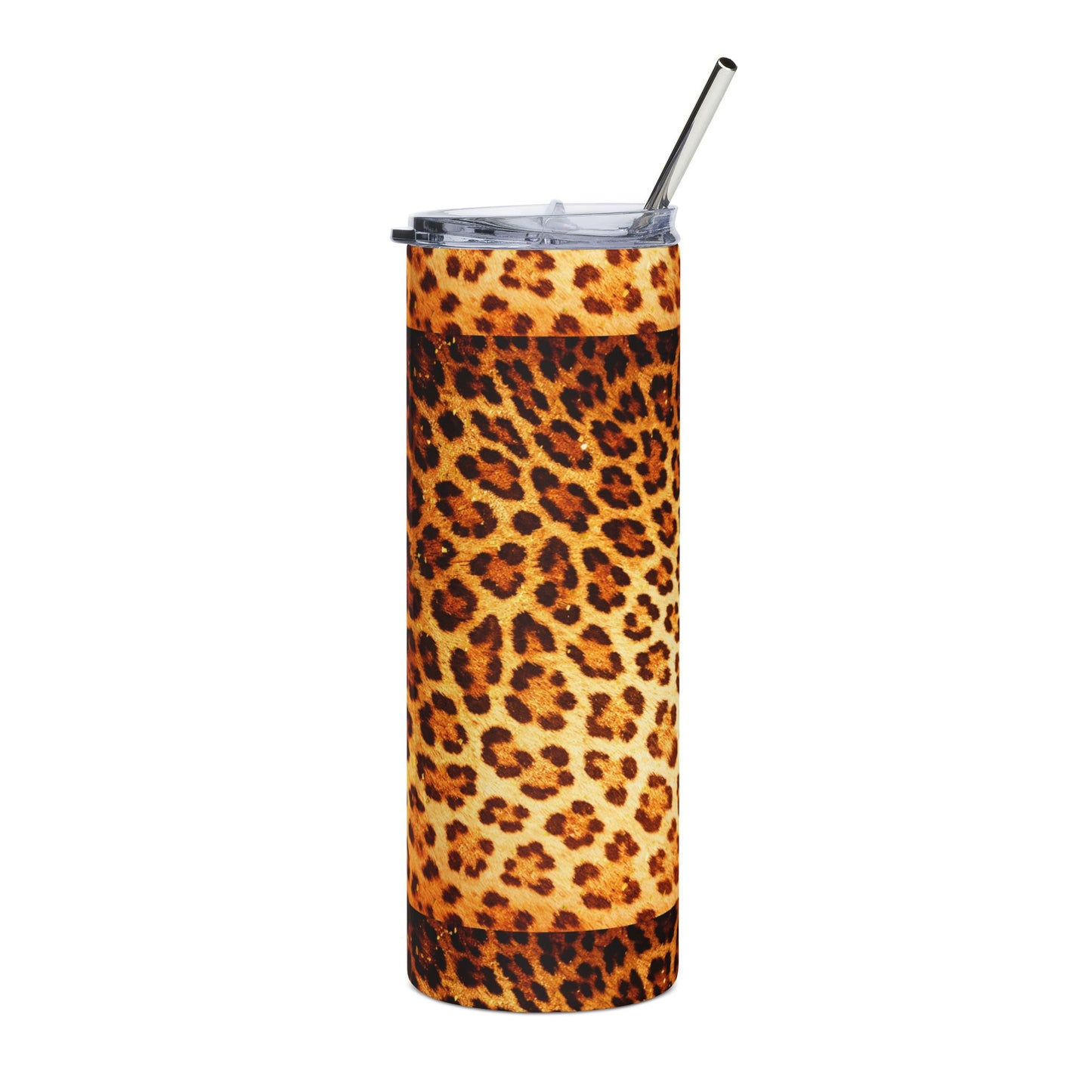 Leopard Print Skinny Tumbler | 20oz Stainless Steel Travel Cup