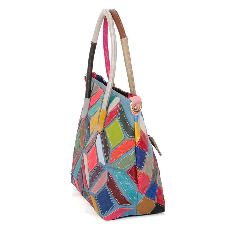 Handmade Cowhide Stitch Bag