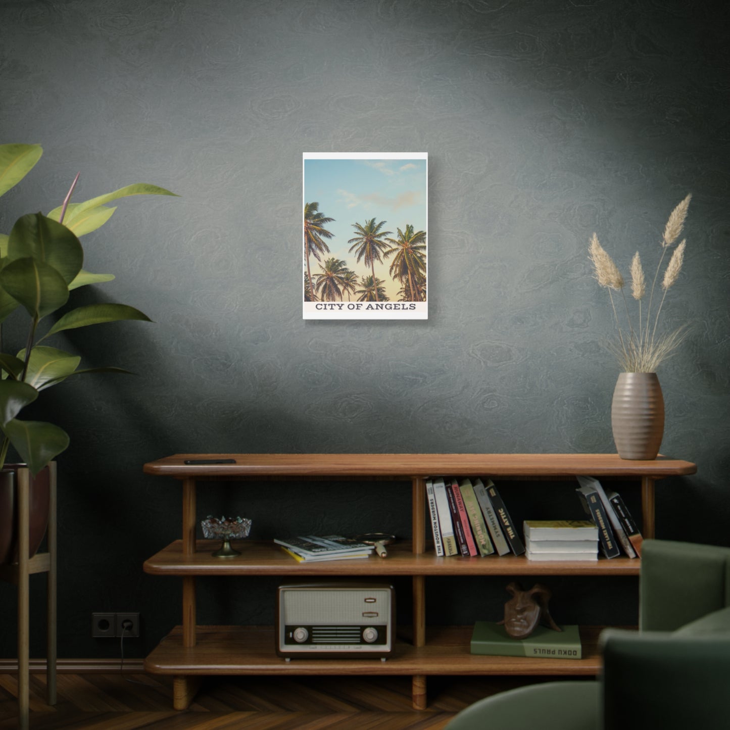 Tropical Palm Tree Canvas Print, City of Angeles Tropical Wall Art, Los Angeles Beach Decor, California Nature Photography, Home Decoration, Gift for Beach Lovers