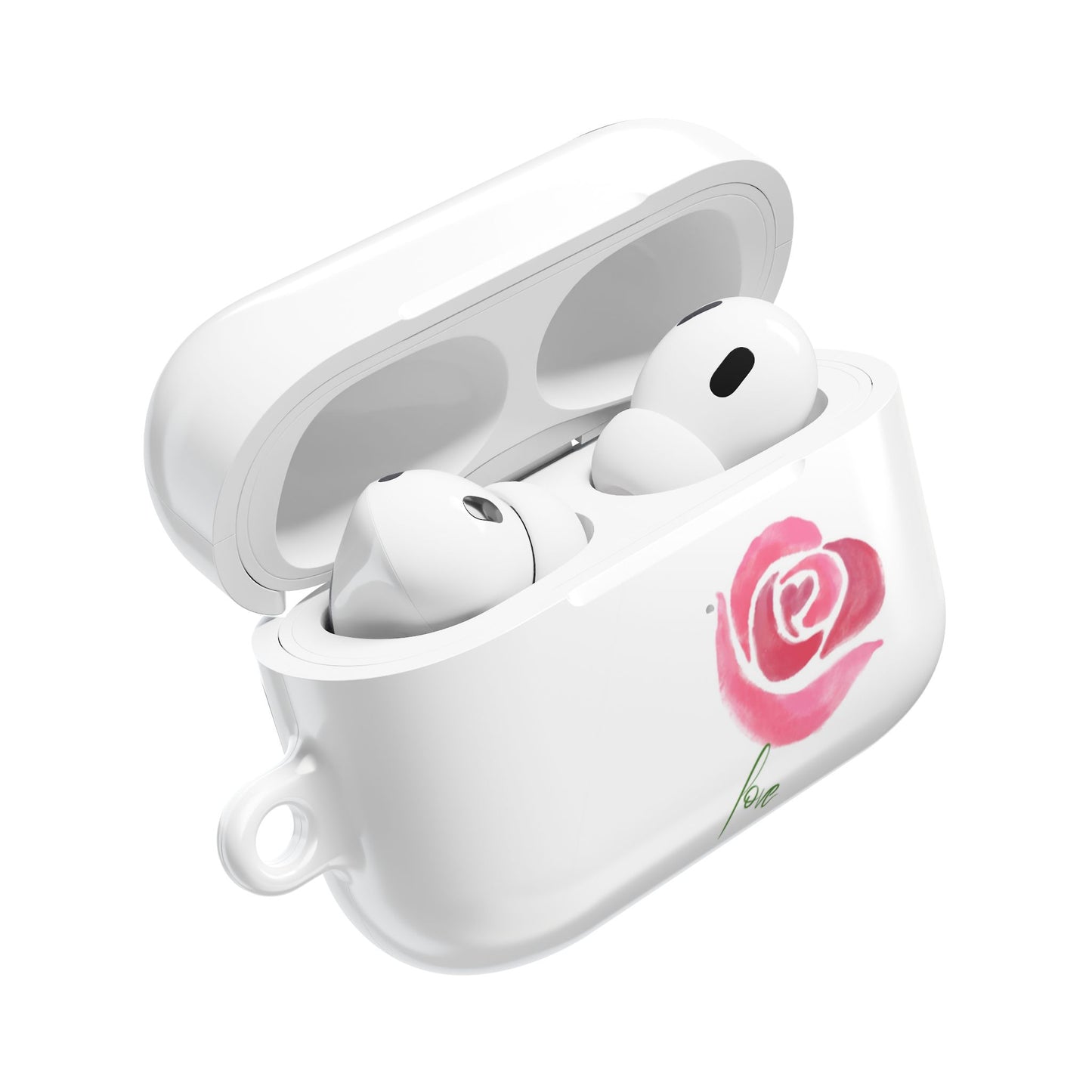 Romantic Rose AirPod Case - Cute Floral Design, Gift for Her, Valentine's Day Present, Trendy Accessory, Love Theme