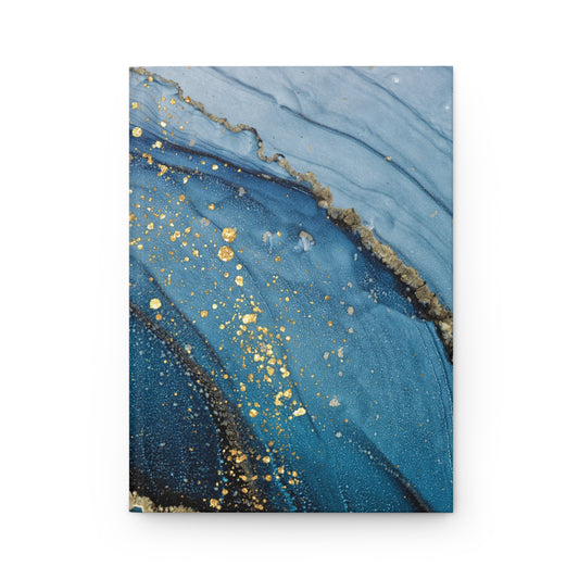 Elegant Blue Marble Hardcover Journal for Personal Reflection, Travel Diary, Gift for Writers, Journaling, Art