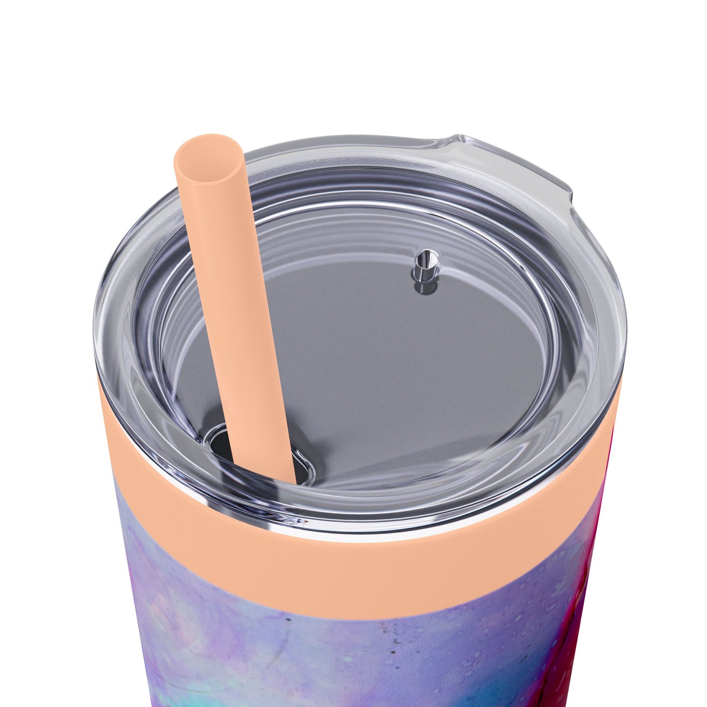 Beautiful Watercolor Splatter Skinny Tumbler with Straw - 20oz, Vibrant Colorful Drinkware for Every Occasion, Perfect Gift for Friends, Reusable Travel Mug, Water [...]