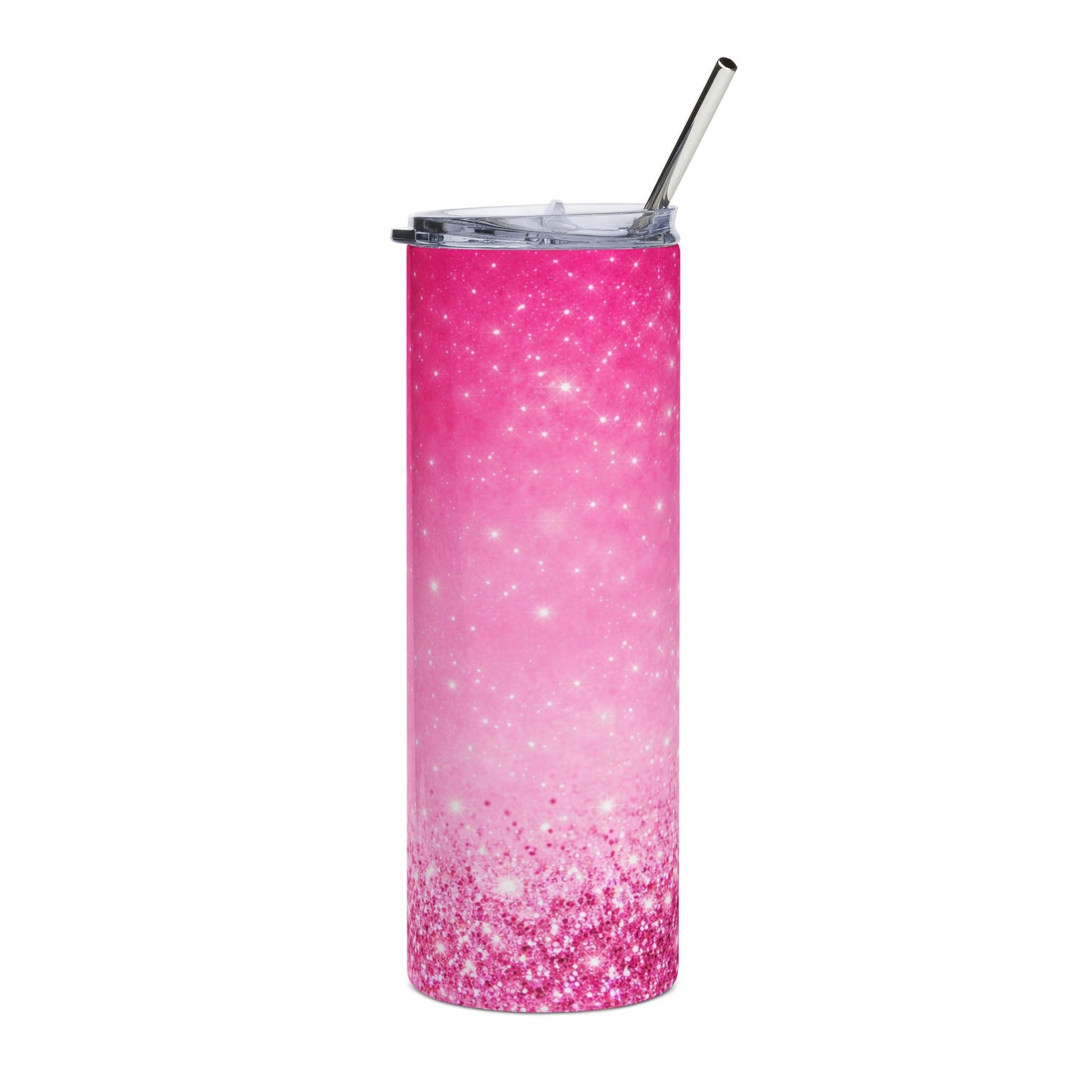 Pink Glitter Ombre 20oz Stainless Steel Tumbler — Sparkle Travel Cup