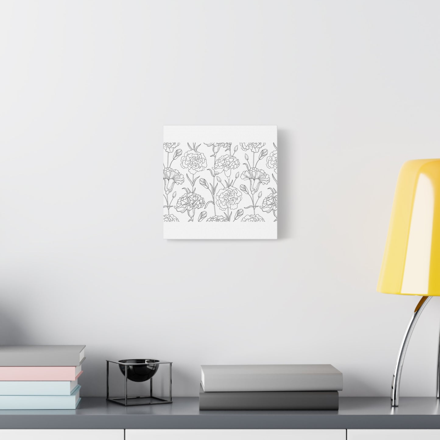 Floral Canvas Art, Stretched Wall Decor, Home Gift, Botanical Print, Modern Design, Matte Finish