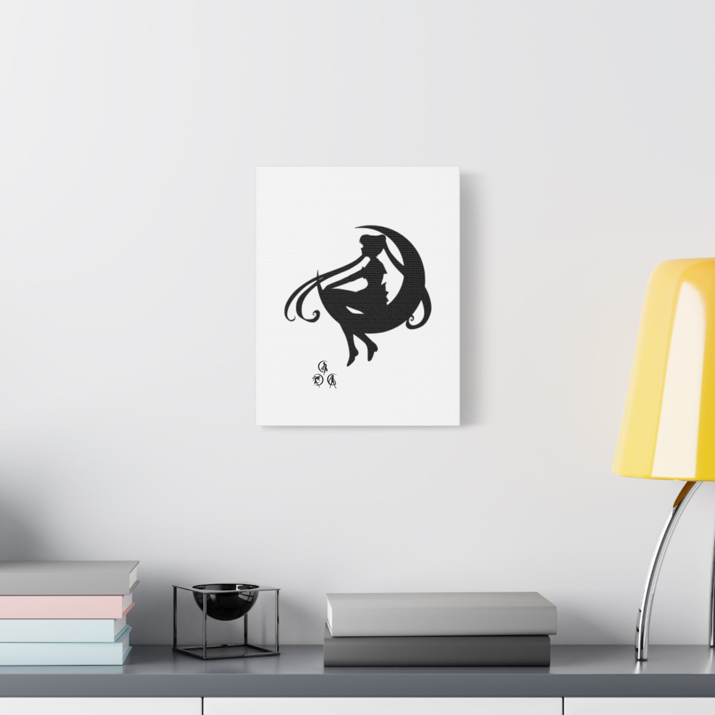Moonlit Goddess Canvas Art, Modern Wall Decor, Fantasy Home Decor, Boho Aesthetic, Gift for Art Lovers