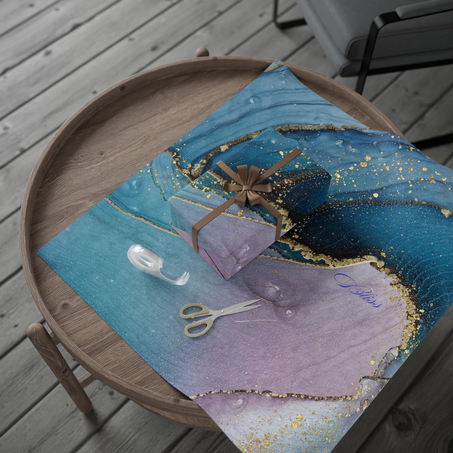 Ocean Wave Wrapping Paper, Vibrant Gift Wrap for Birthdays, Holidays, Crafting, Eco-Friendly, Unique Gift Presentation
