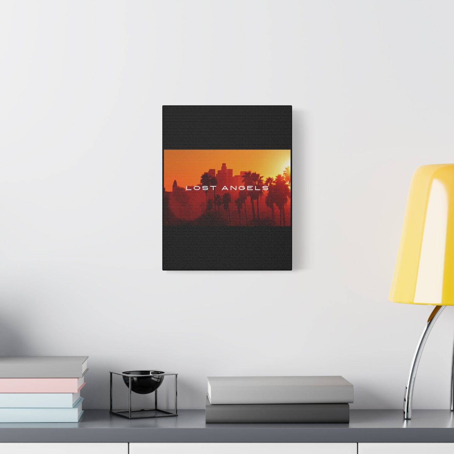 Lost Angels Wall Art Canvas | Sunset Cityscape Print, Home Decor, Gift for Art Lovers, Modern Living Room, California Vibe