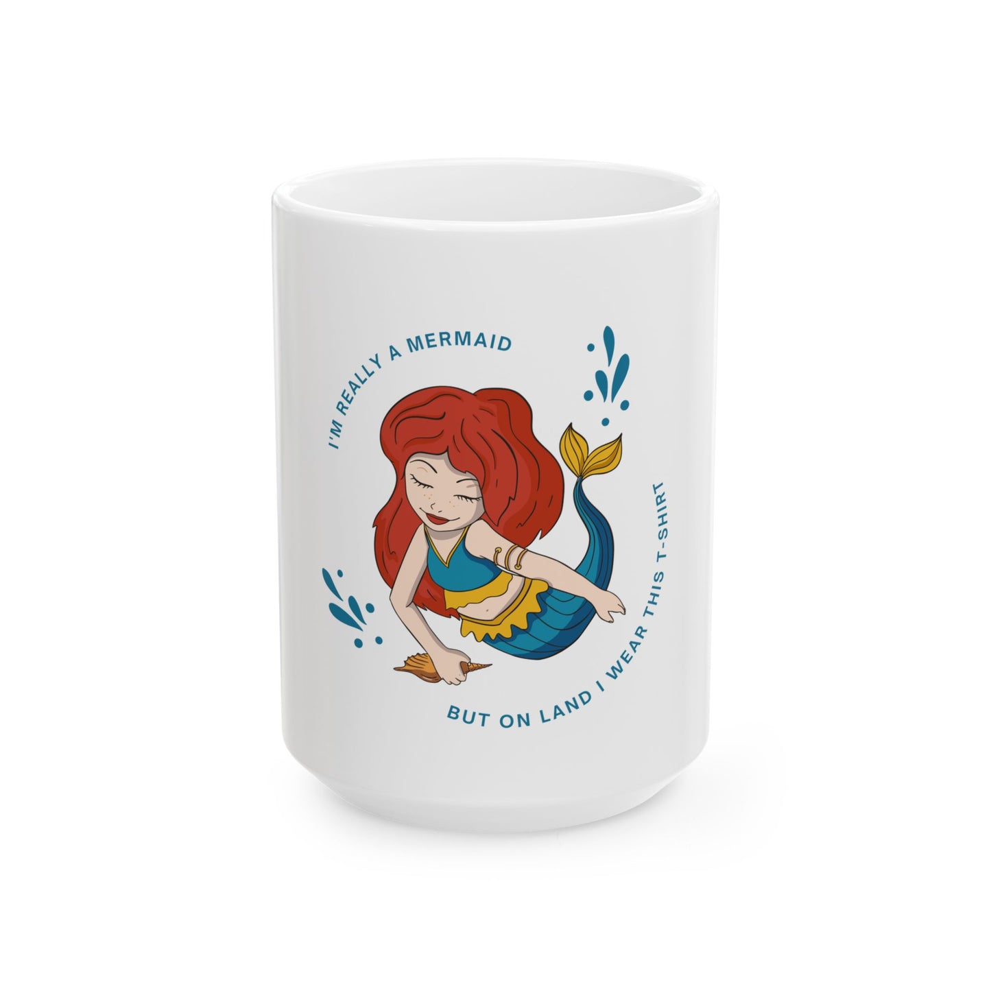 Mermaid Ceramic Mug, Cute Mermaid Mug, Gift for Mermaid Lovers, Nautical Decor, Coffee Tea Cup, Perfect for Beach Themed Parties