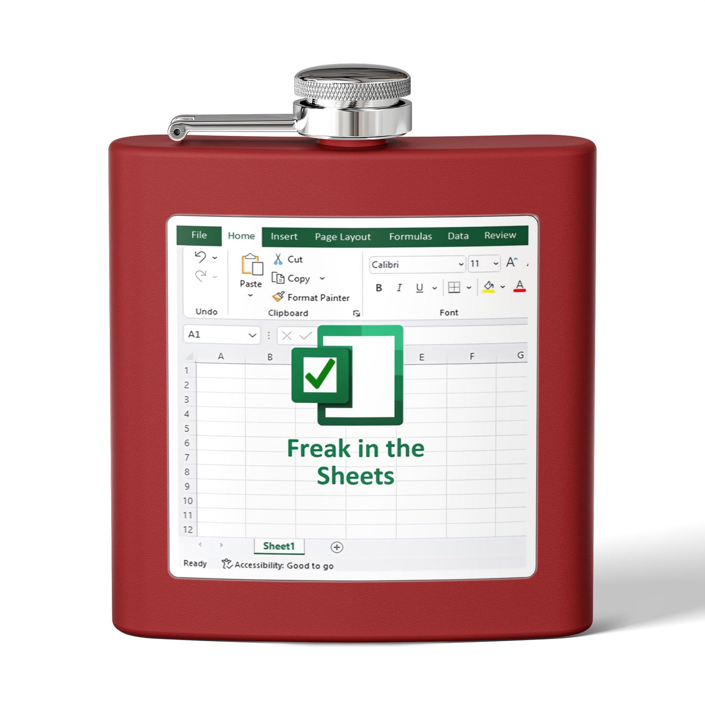 Funny Stainless Steel Flask, Freak in the Sheets Gift, Office Party Accessory, Groomsmen Gift, Unique Drinkware