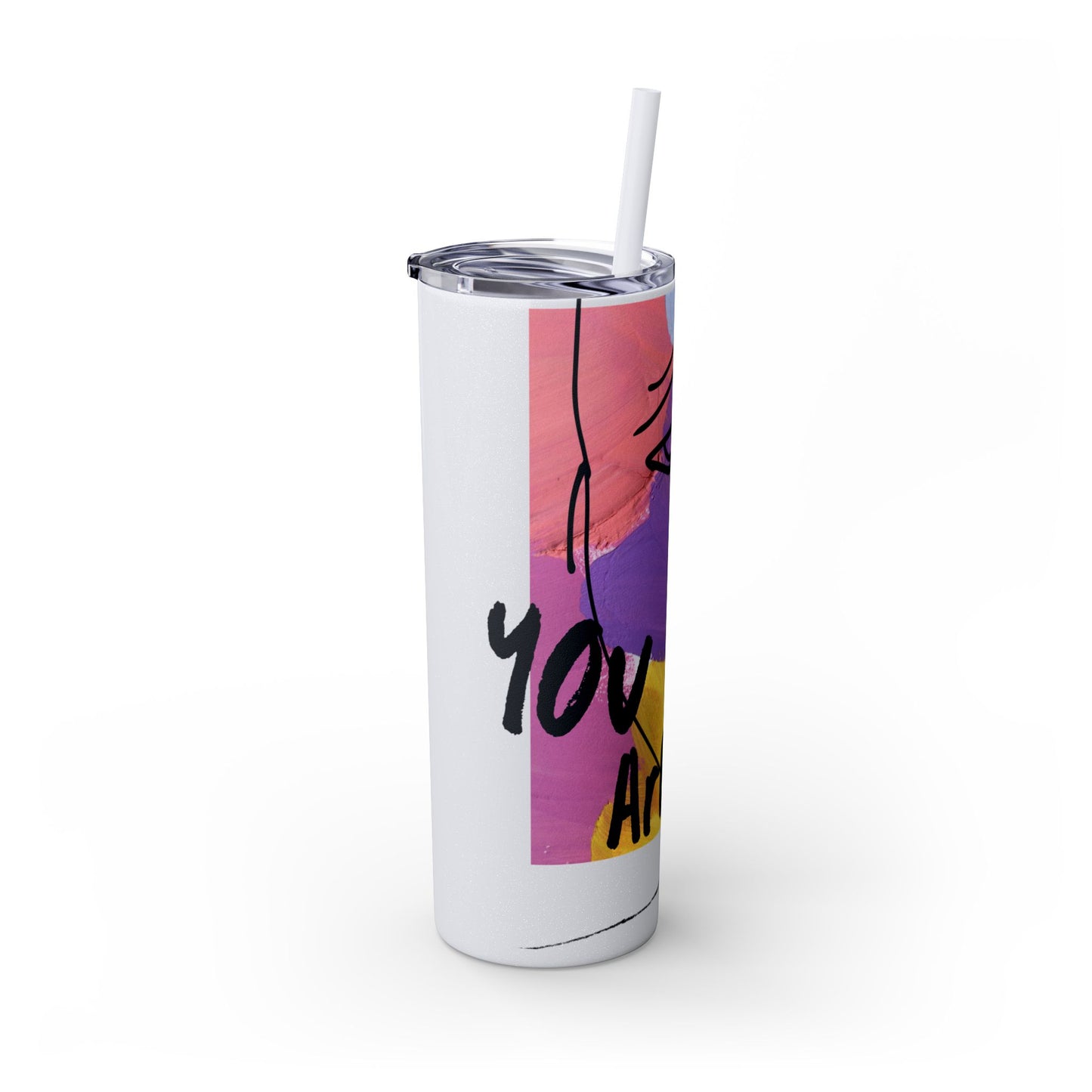 Artistic Skinny Tumbler with Straw, 20oz | Inspirational Drinkware, Colorful Water Bottle, Unique Gift Idea, Motivational Mug, [...]
