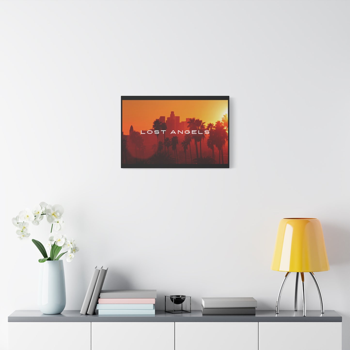 Lost Angels Wall Art Canvas | Sunset Cityscape Print, Home Decor, Gift for Art Lovers, Modern Living Room, California Vibe