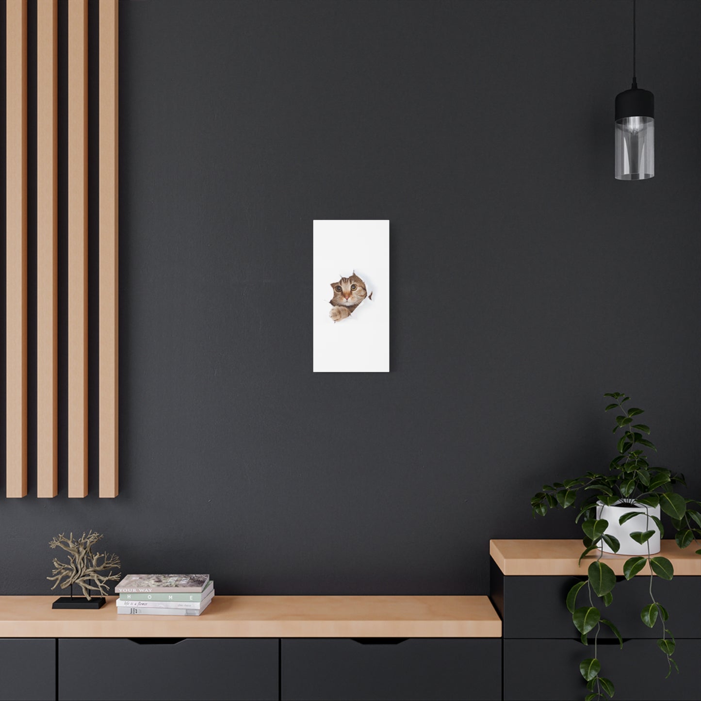 Whimsical Cat Canvas Art, Playful Decor for Cat Lovers, Home Wall Art, Pet-Themed Gift, Cute Cat Wall Art, Cat Lover's Decoration