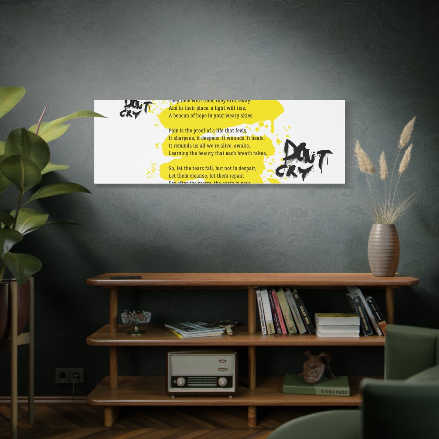 Inspirational Canvas Wall Art, Motivational Decor, Positive Quote, Home Office Wall Hanging, Unique Gift Idea, Modern Art Print