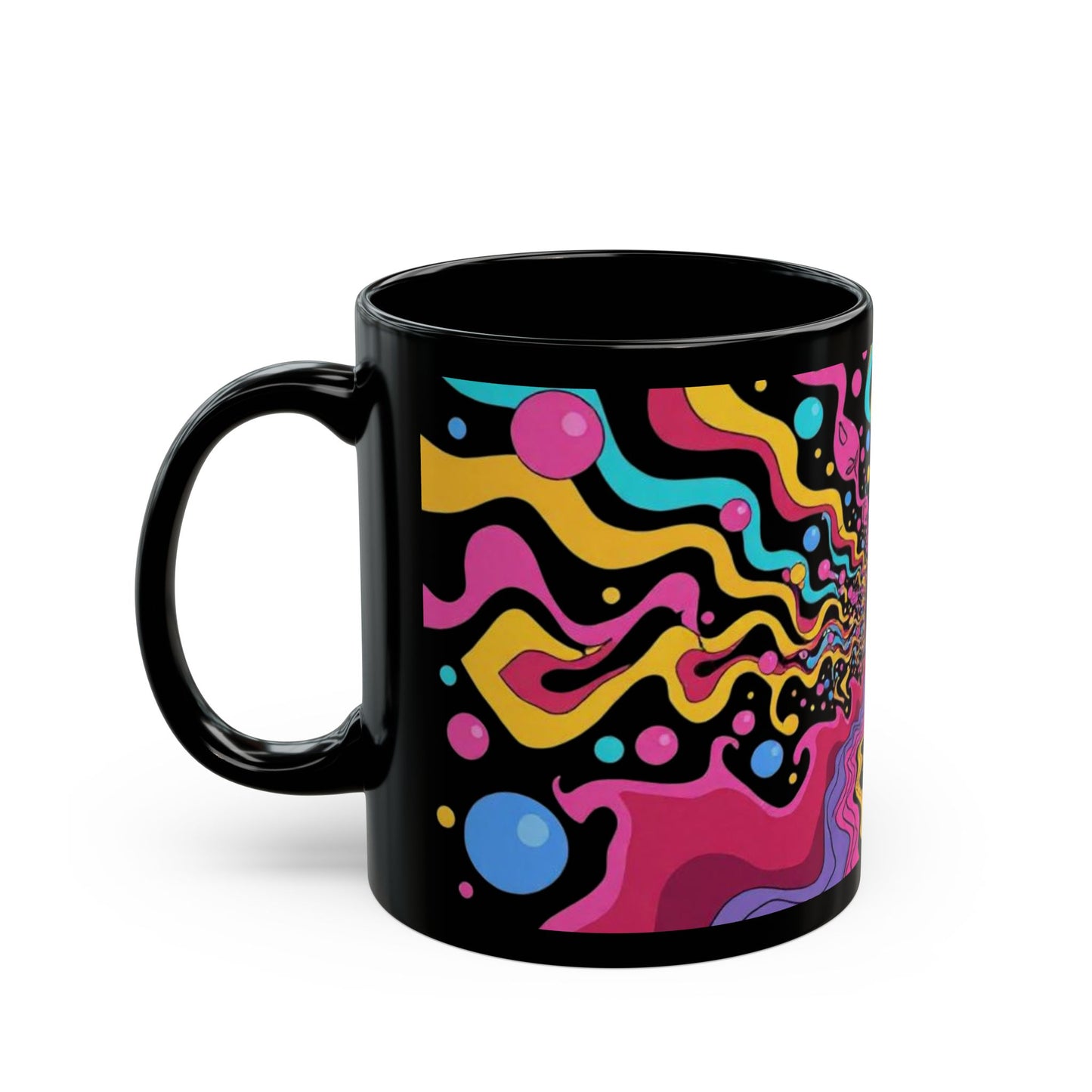 Psychedelic Coffee Mug, Colorful Mug for Coffee Lovers, Boho Gift, Unique Tea Cup, Artistic Drinkware