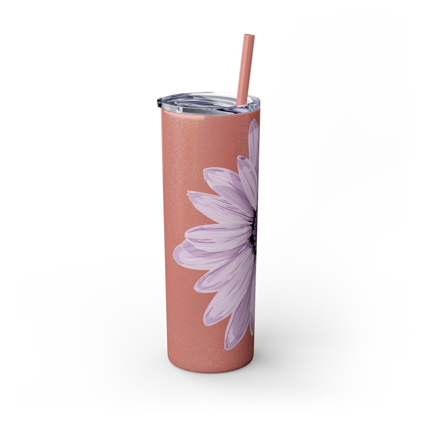 Floral Skinny Tumbler, 20oz - Stylish Drinkware for Home, Office, Gifts, Party Favors, Spring Decor