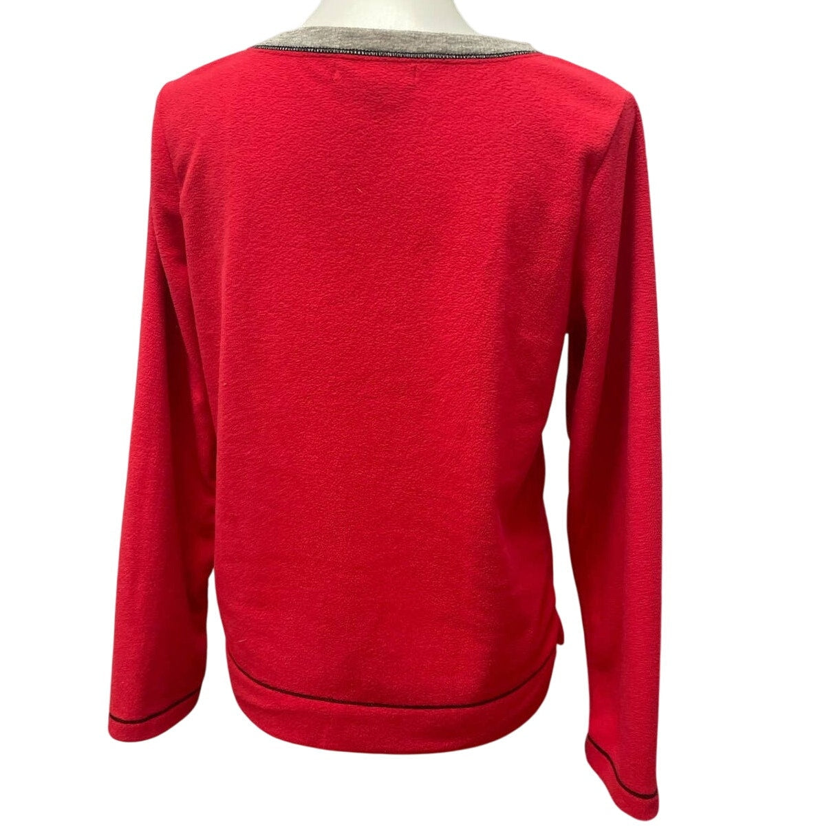 Disney Womens Medium Mickey Mouse Snow Hat Long Sleeve Fleece Crew Neck Top