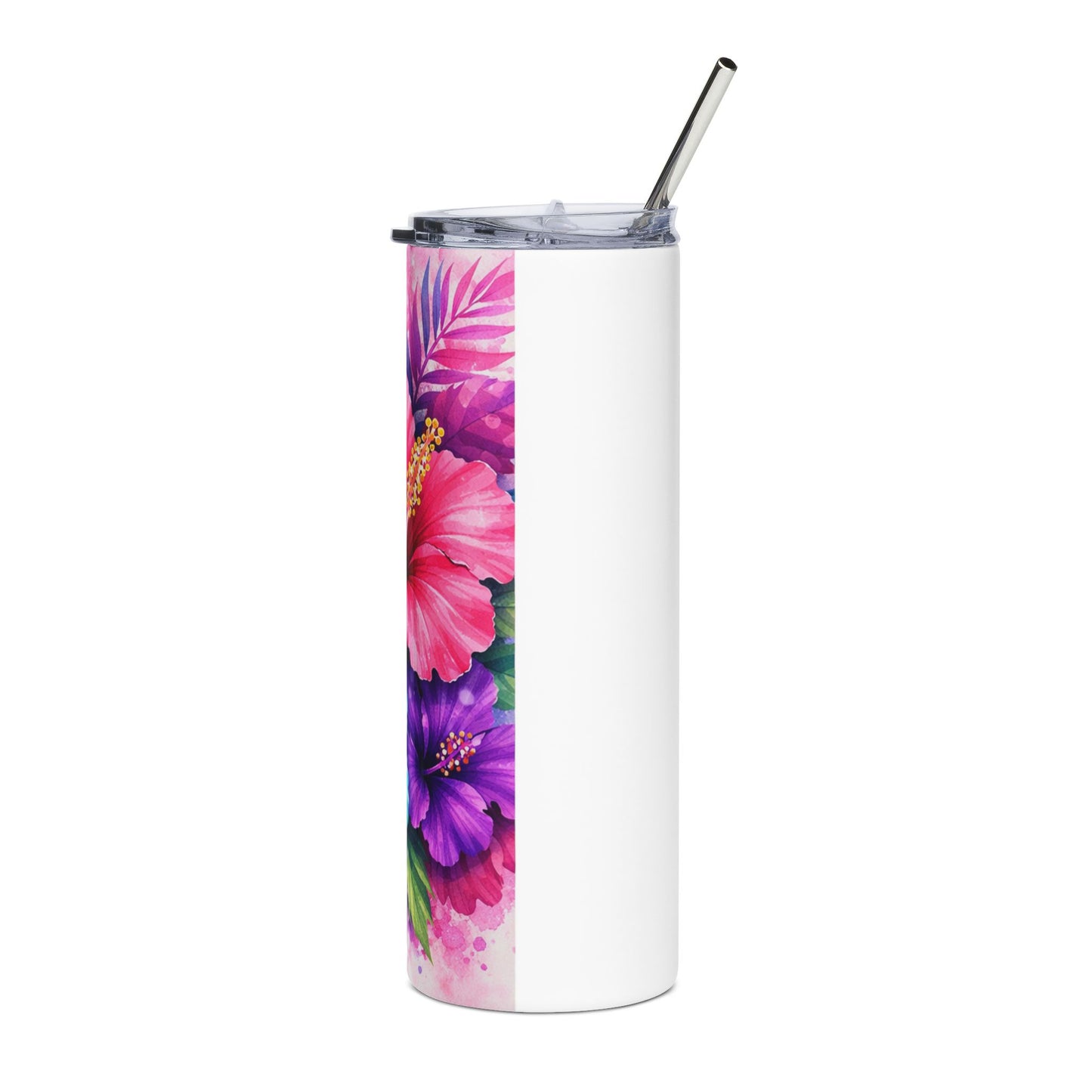 Tropical Hibiscus Floral Stainless Steel Tumbler | 20oz