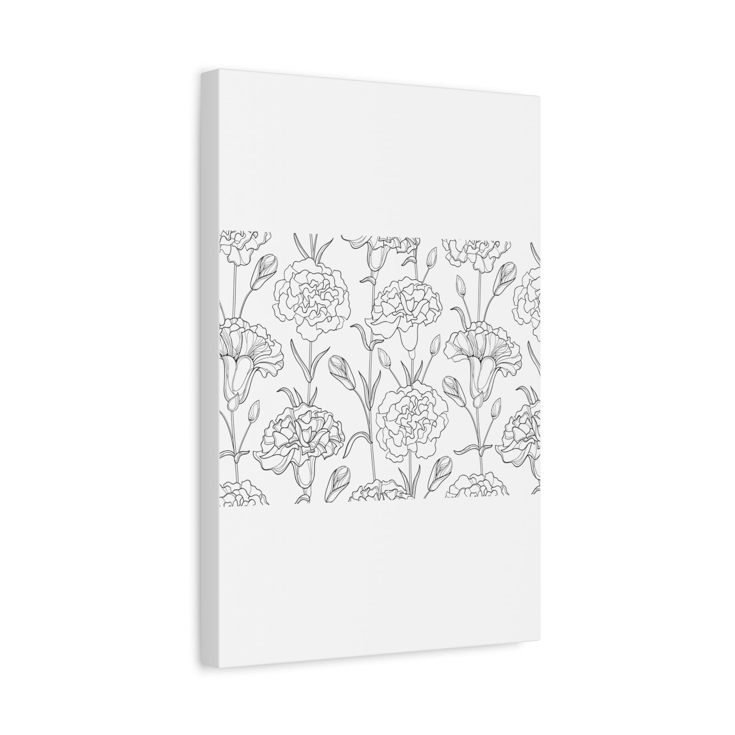 Floral Canvas Art, Stretched Wall Decor, Home Gift, Botanical Print, Modern Design, Matte Finish