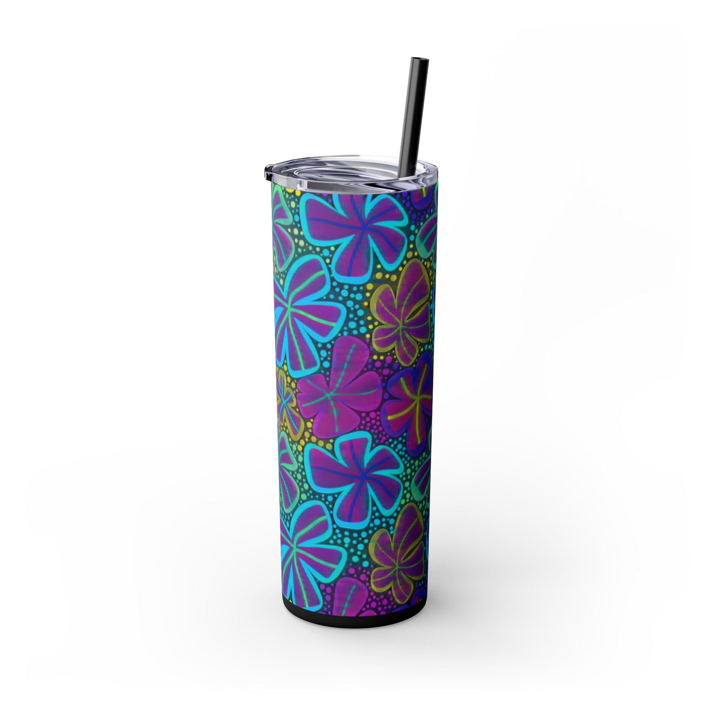 Pastel Butterfly Tumbler, 20oz Drinkware, Spring Decor, Cute Gift for Her, Eco-Friendly Cup, Floral Water Bottle