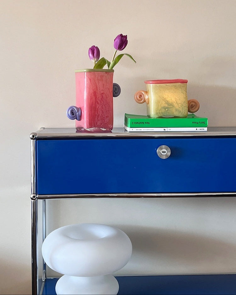 Retro Ear Handle Glass Vase-2