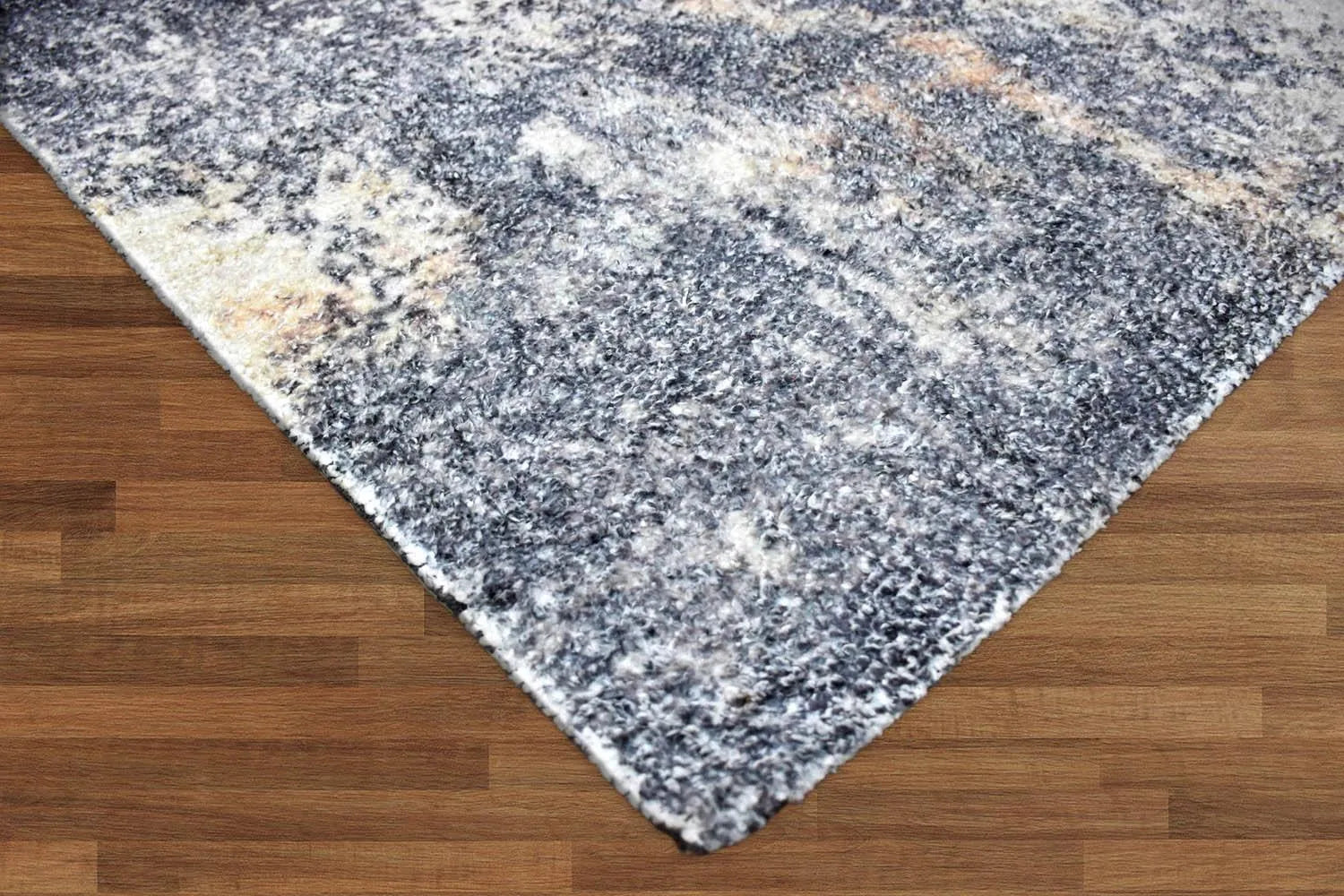 Multi Sizes Handmade Micro Printed Polyester Traditional Oriental Area Rug Gray, White Color-4