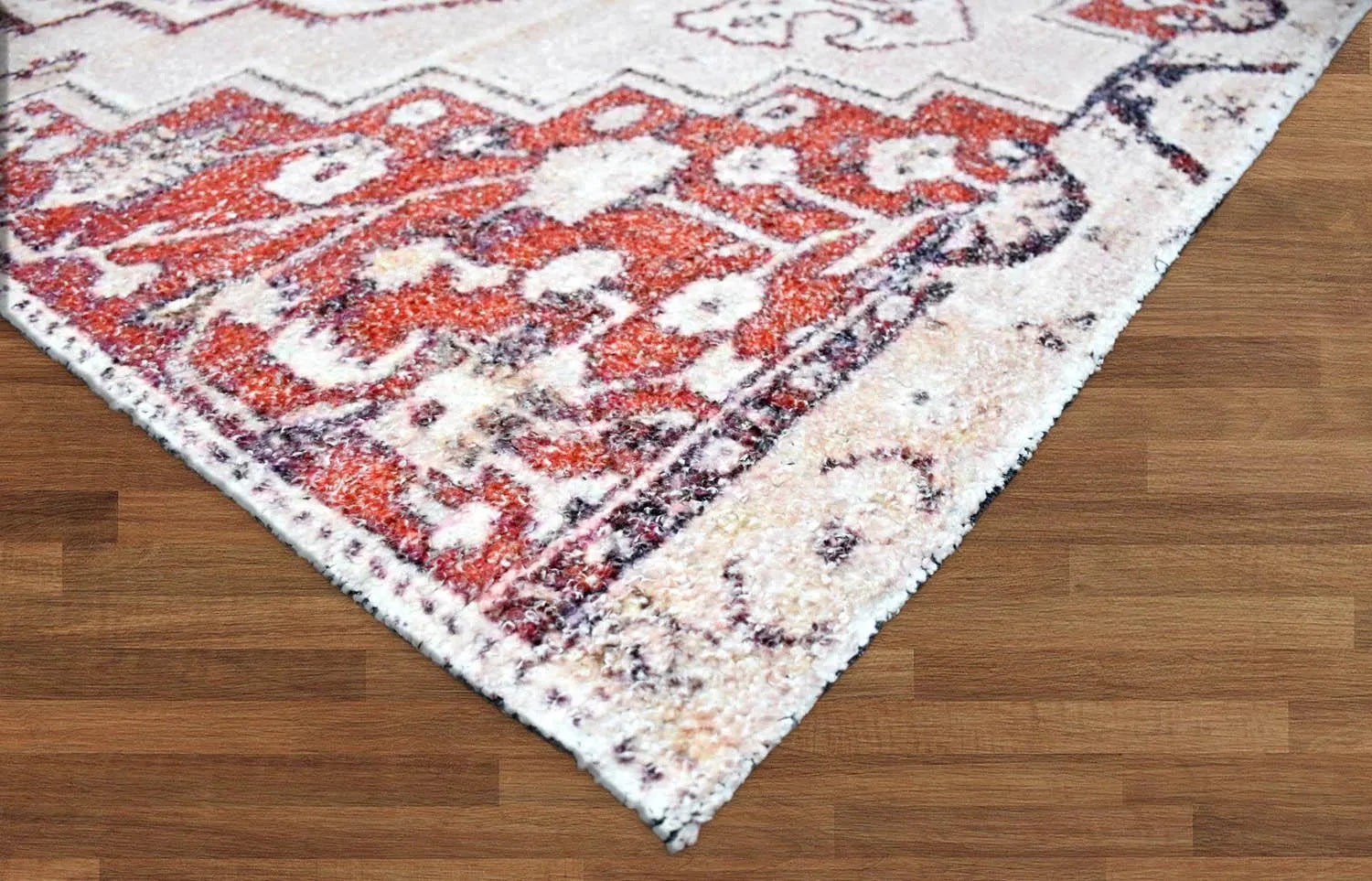 Multi Size Handmade Micro Printed Polyester Traditional Oriental Area Rug Beige, Taupe Color-4