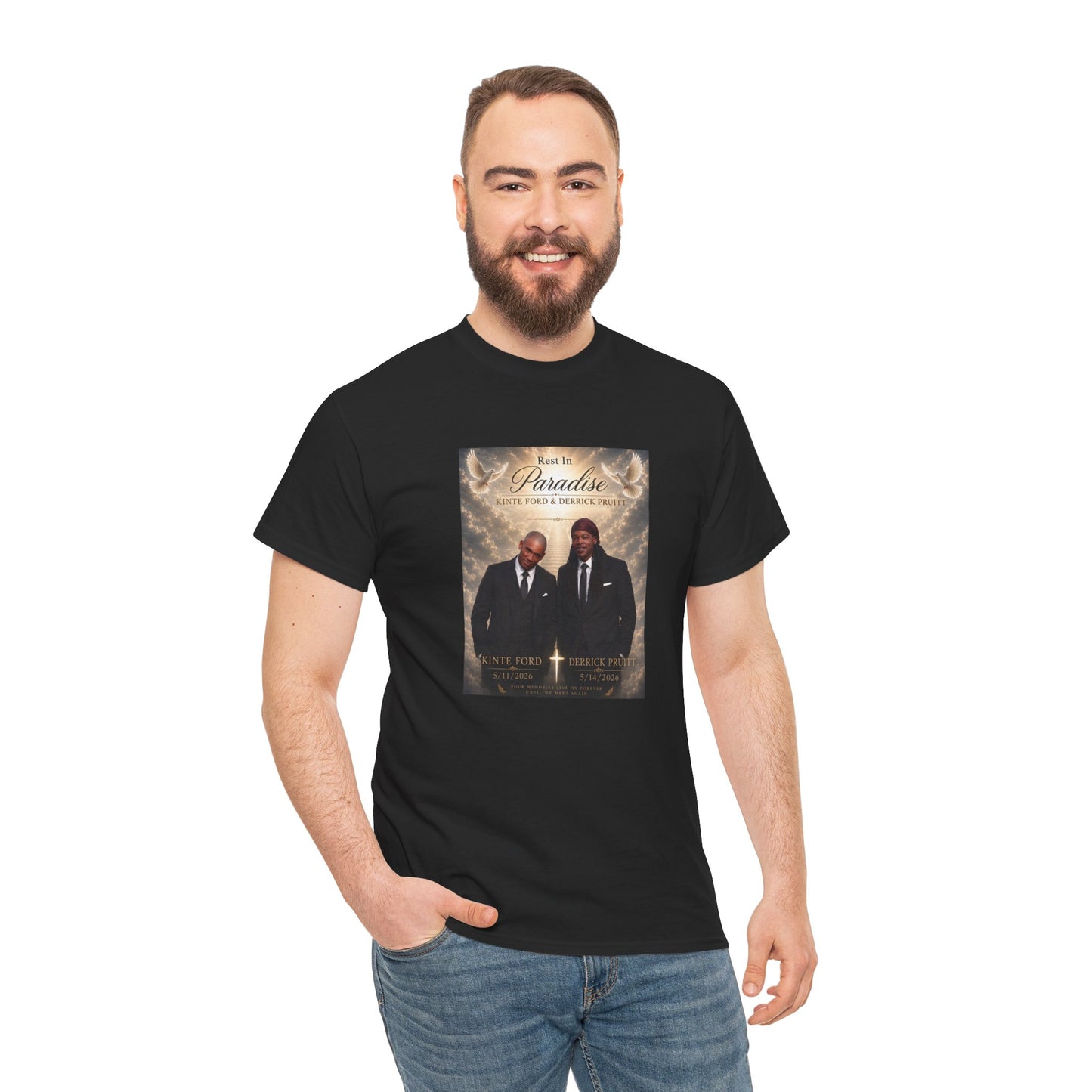 Memorial Tribute Tee — "Rest in Paradise" Funeral Remembrance Shirt