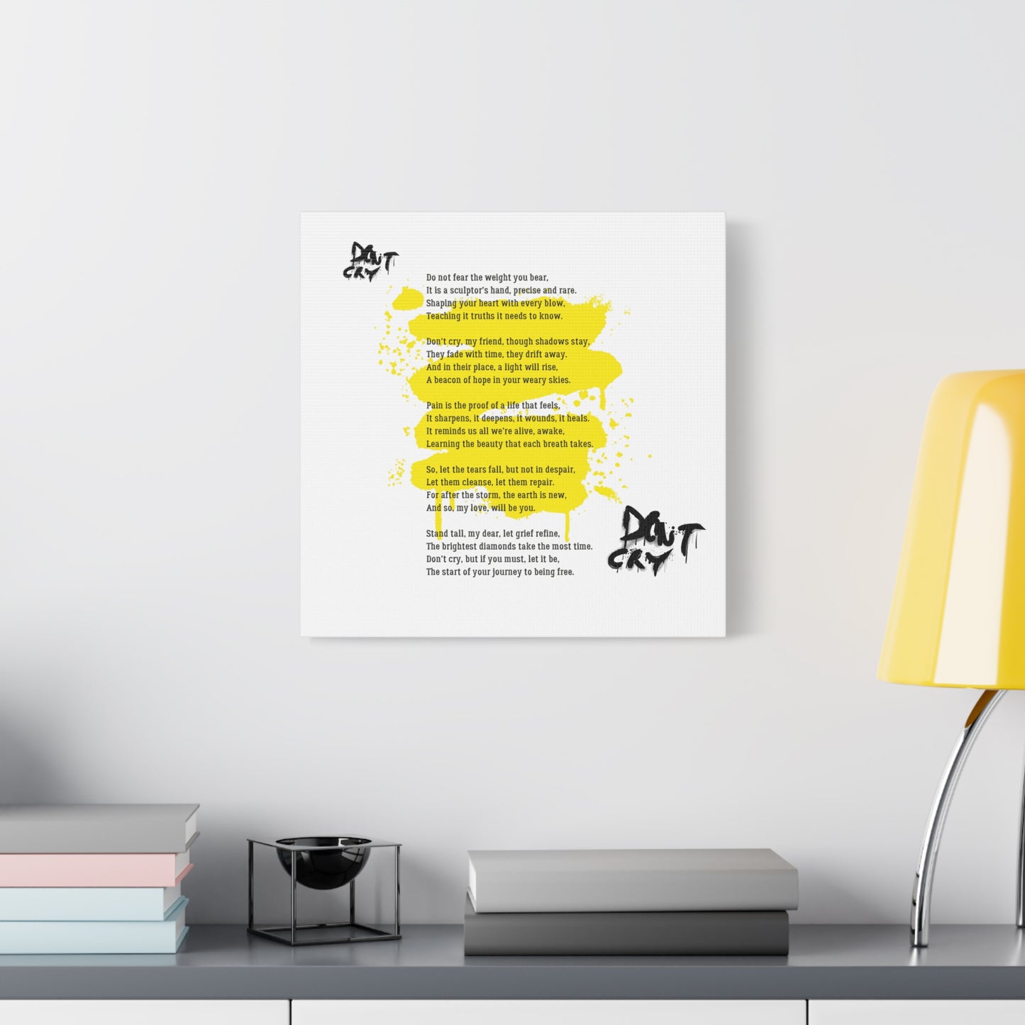 Inspirational Canvas Wall Art, Motivational Decor, Positive Quote, Home Office Wall Hanging, Unique Gift Idea, Modern Art Print