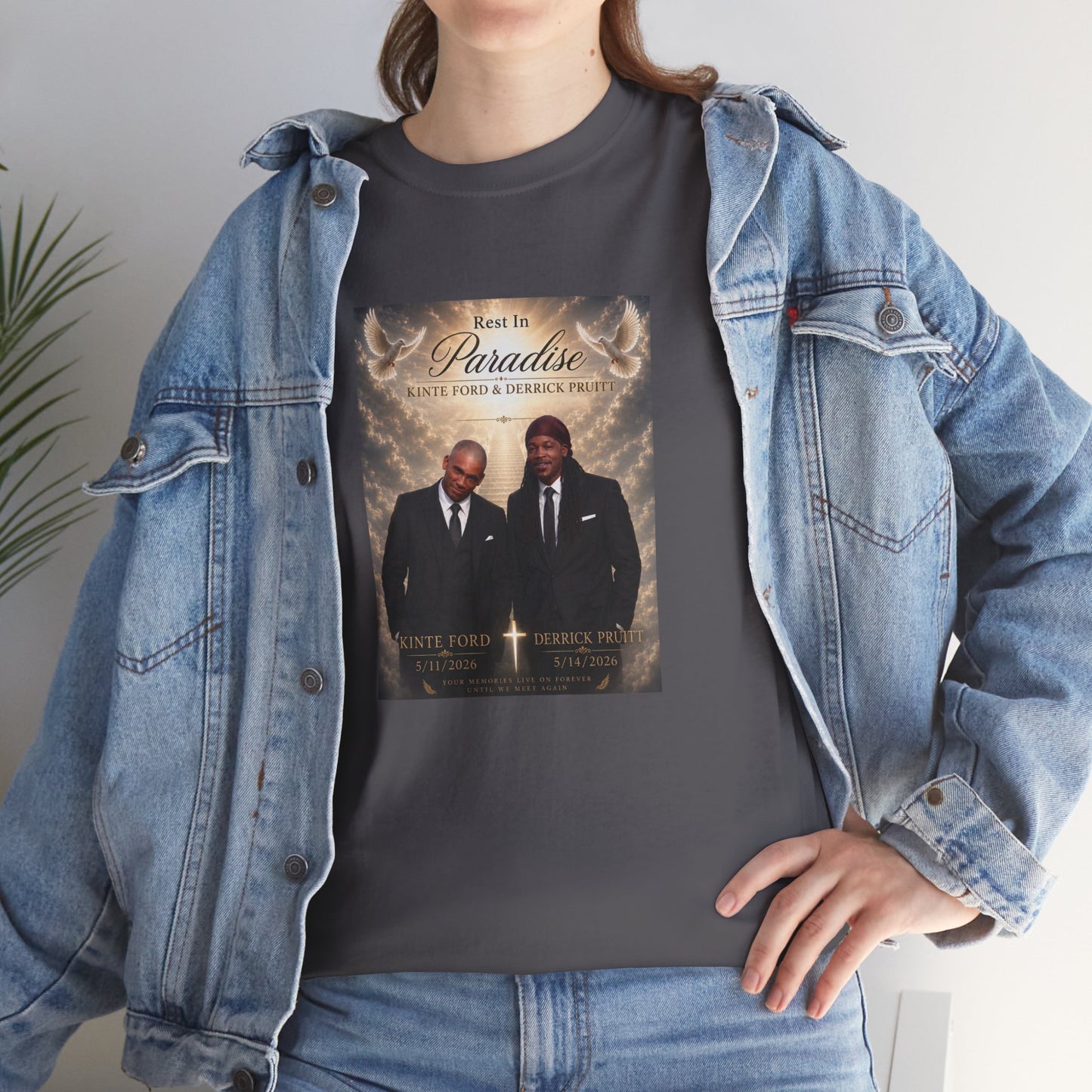 Memorial Tribute Tee — "Rest in Paradise" Funeral Remembrance Shirt