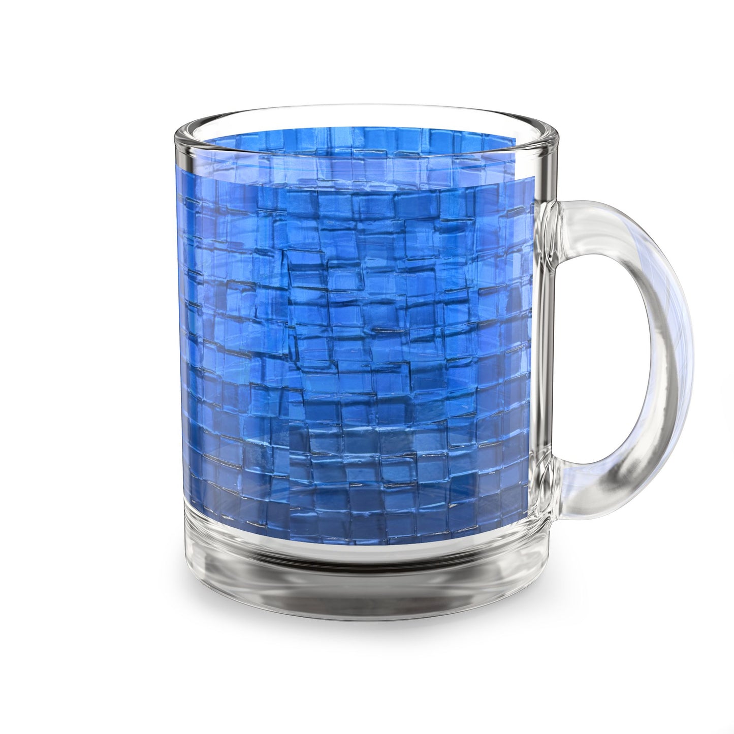 Blue Mosaic Glass Mug 10oz Glass Mug