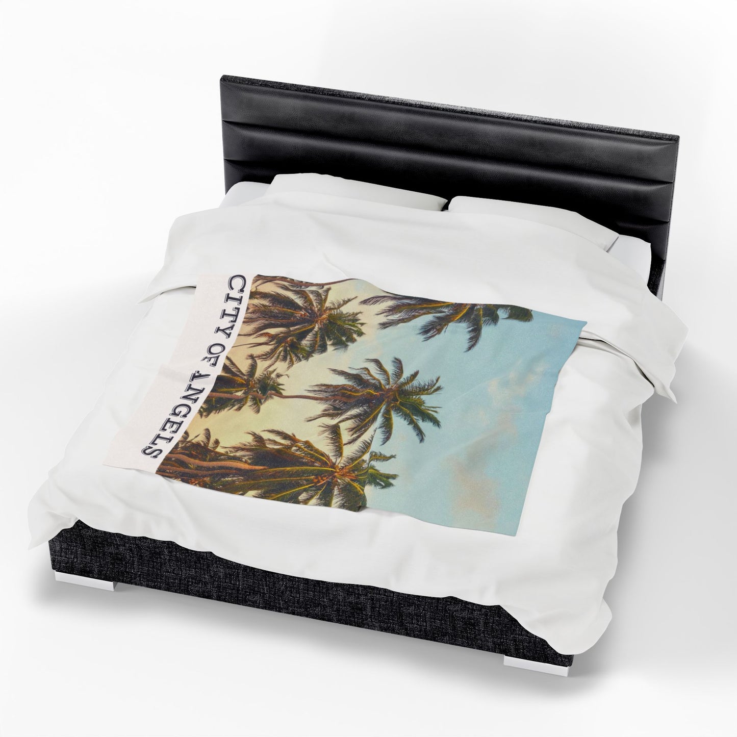 Cozy City of Angels Velveteen Plush Blanket, Soft Throw for Home, Beach Blanket, Travel Companion, Gift for Friends