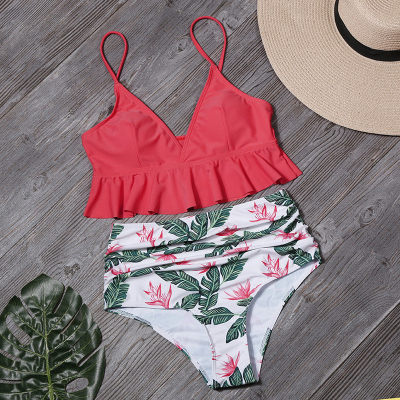 Swimsuit Women Ruffle Swimwear Bikini Bikini