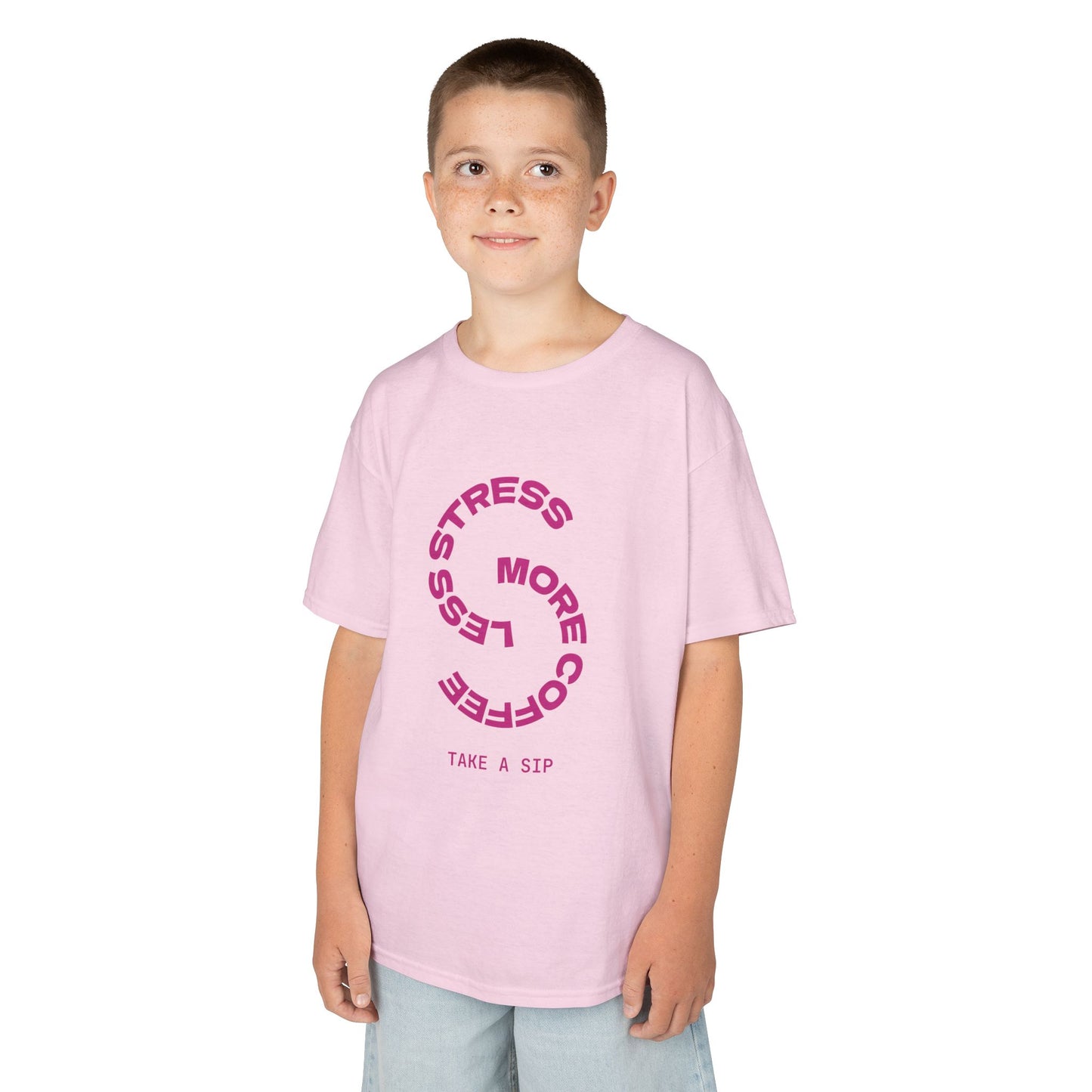 Kids' Coffee Vibes Tee - 'Less Stress, More Coffee'