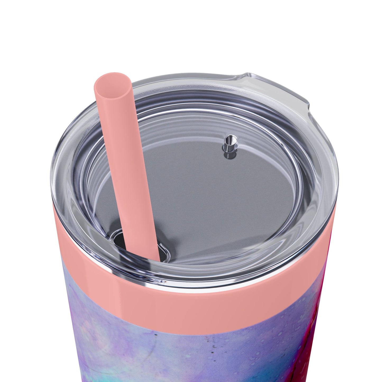 Beautiful Watercolor Splatter Skinny Tumbler with Straw - 20oz, Vibrant Colorful Drinkware for Every Occasion, Perfect Gift for Friends, Reusable Travel Mug, Water [...]