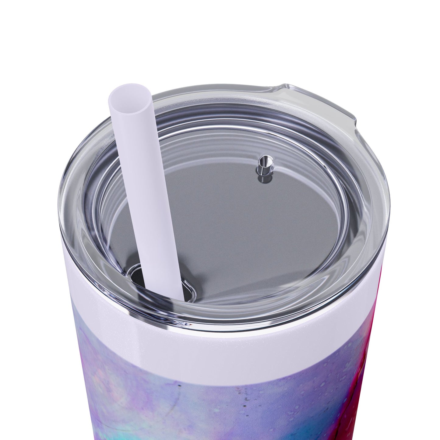 Beautiful Watercolor Splatter Skinny Tumbler with Straw - 20oz, Vibrant Colorful Drinkware for Every Occasion, Perfect Gift for Friends, Reusable Travel Mug, Water [...]