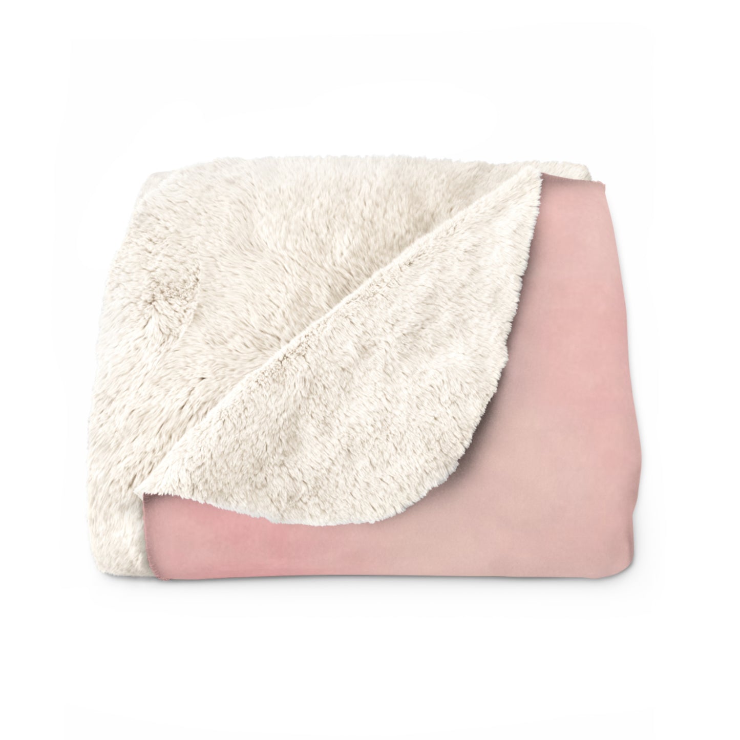 Pink Floral Branch Sherpa Fleece Blanket Blossom Watercolor Throw