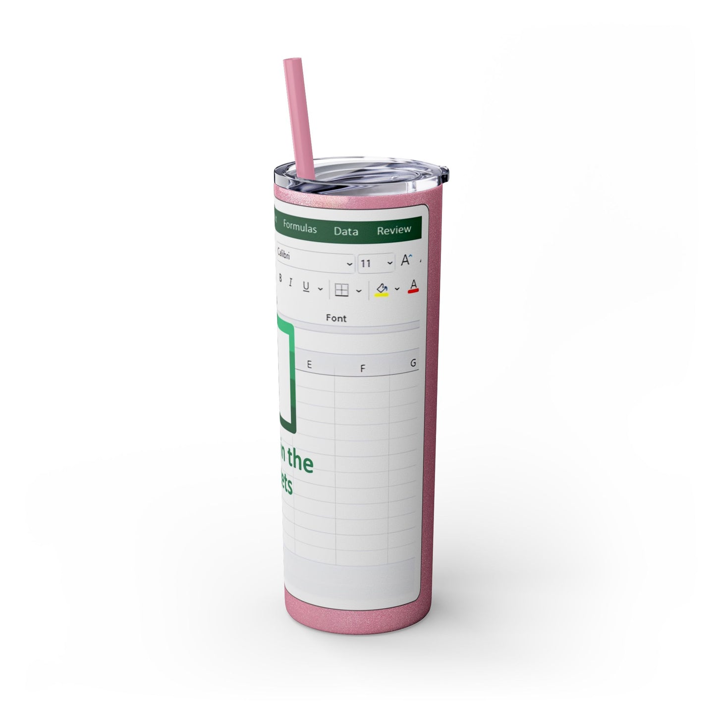 Freak in the Sheets Spreadsheet Themed Tumbler, 20oz Gift for Students, Accountants, Office Humor, Funny Drinkware
