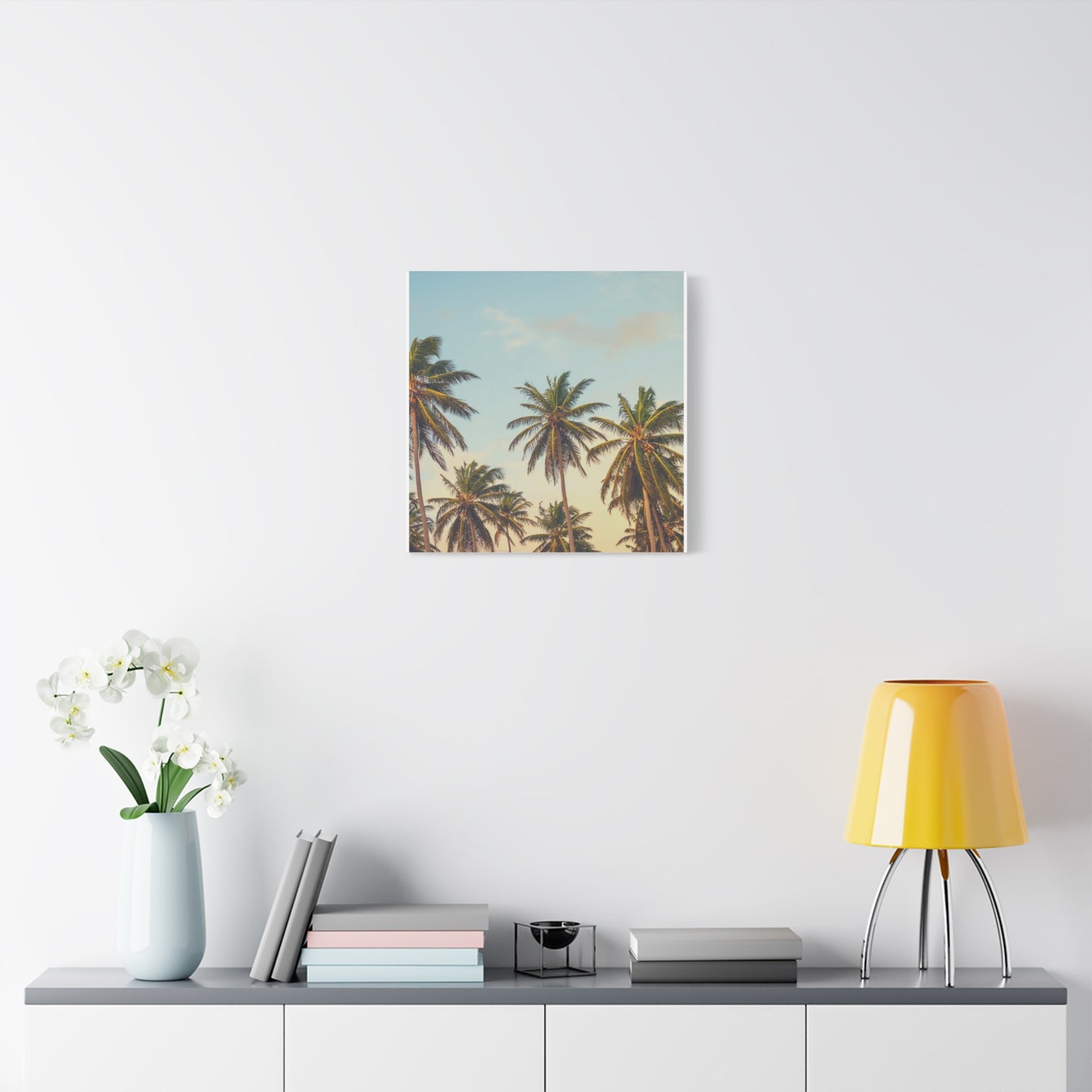 Tropical Palm Tree Canvas Print, City of Angeles Tropical Wall Art, Los Angeles Beach Decor, California Nature Photography, Home Decoration, Gift for Beach Lovers