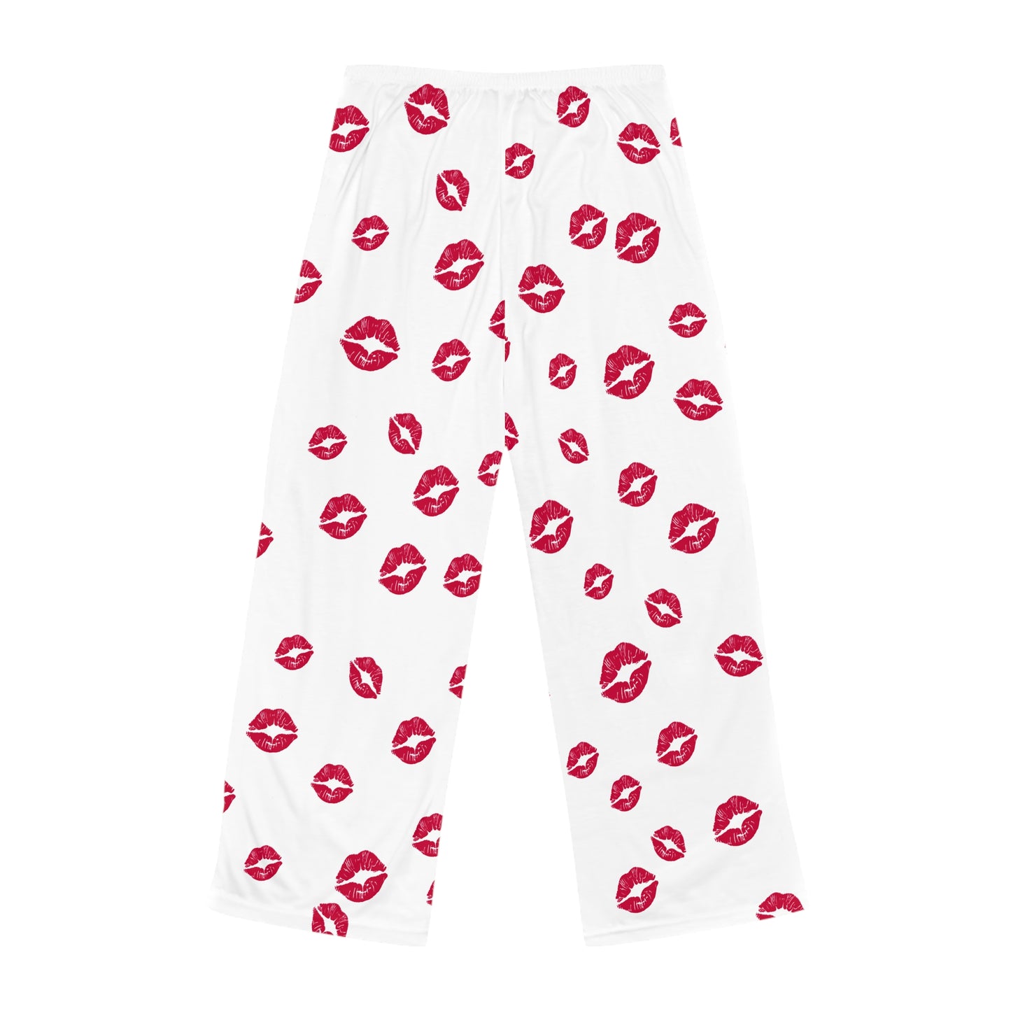 Cutest Kiss Print Women's Pajama Pants: Flirty Loungewear for Sleepovers, Valentine's Day, Cozy Nights, and Relaxing