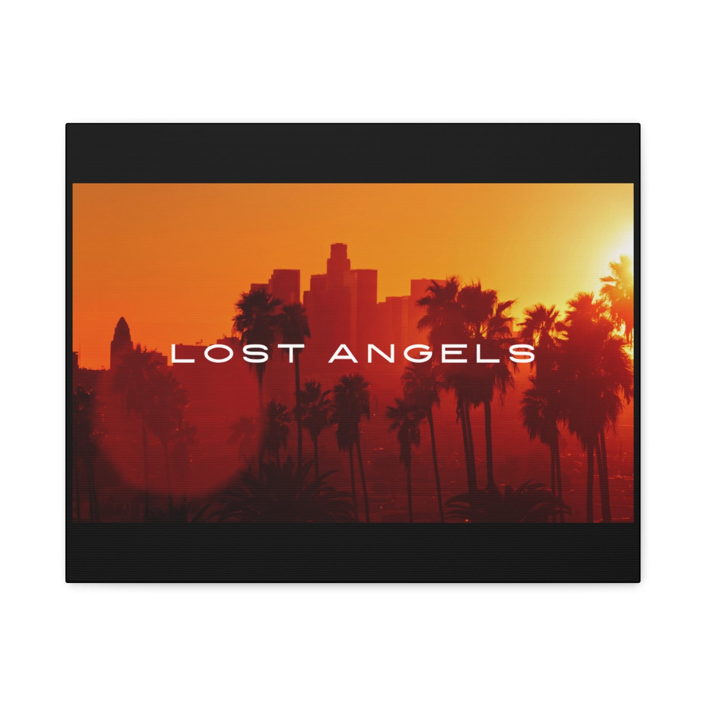 Lost Angels Wall Art Canvas | Sunset Cityscape Print, Home Decor, Gift for Art Lovers, Modern Living Room, California Vibe