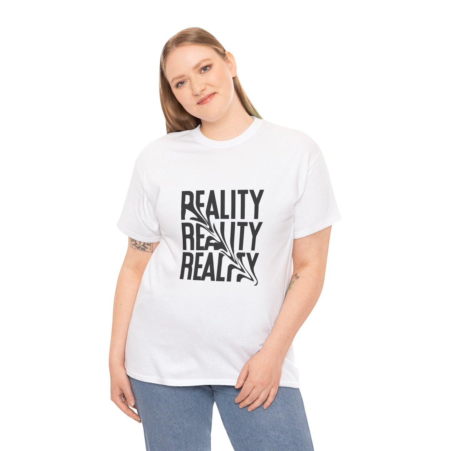 Reality Unisex Heavy Cotton Tee - Trendy Graphic Shirt, Casual Wear, Gift for Friends, Everyday Style, Unique Statement Top