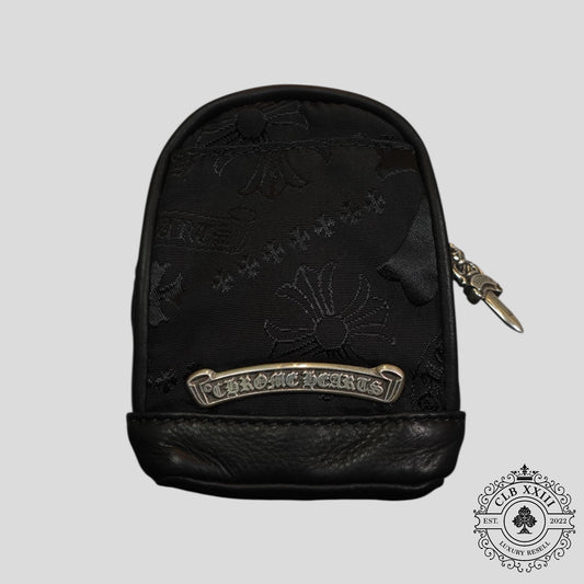 Chrome Hearts Motif Logo Wrist Bag in Black