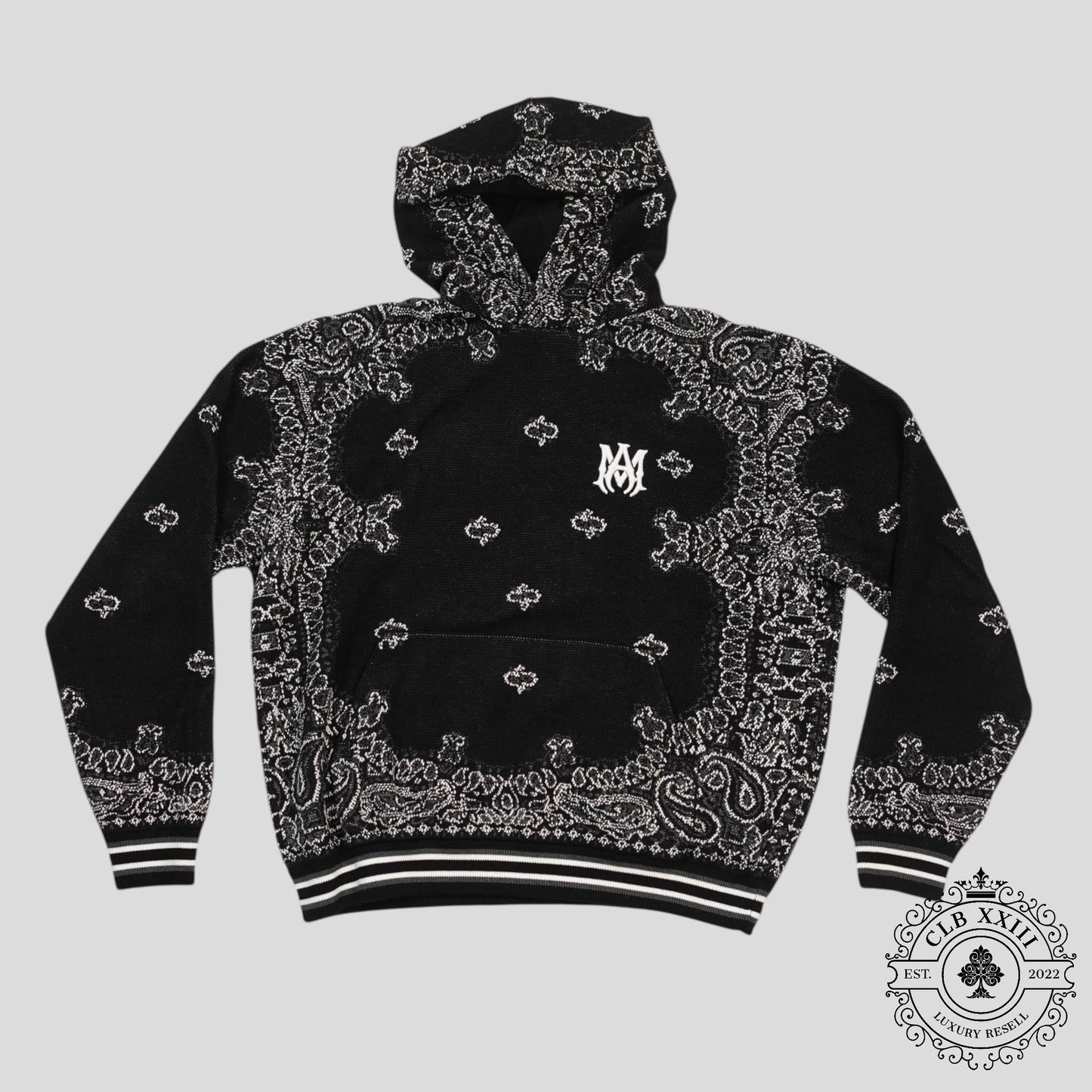 Amiri Bandana Basketball Hoodie in Black