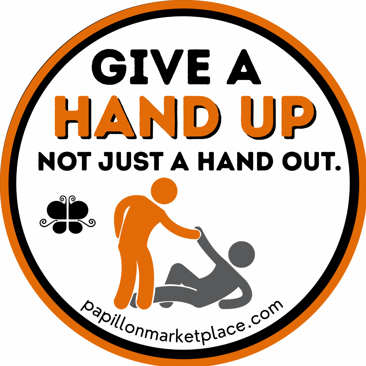 Give A Hand Up Sticker