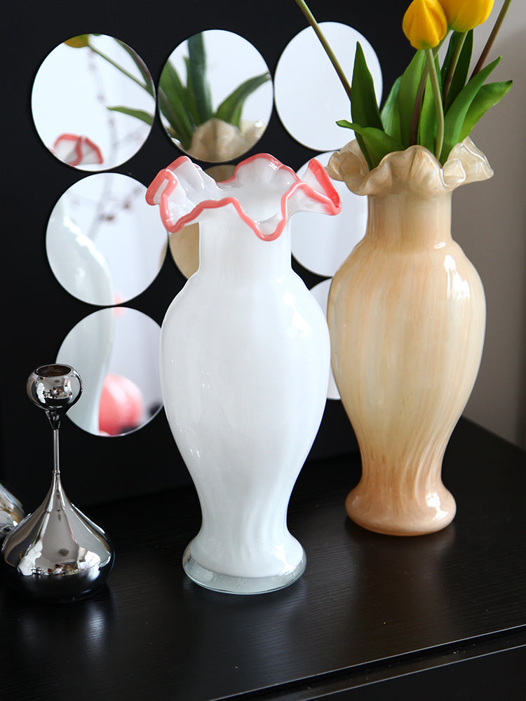 Vintage French Style Glass Vase-3
