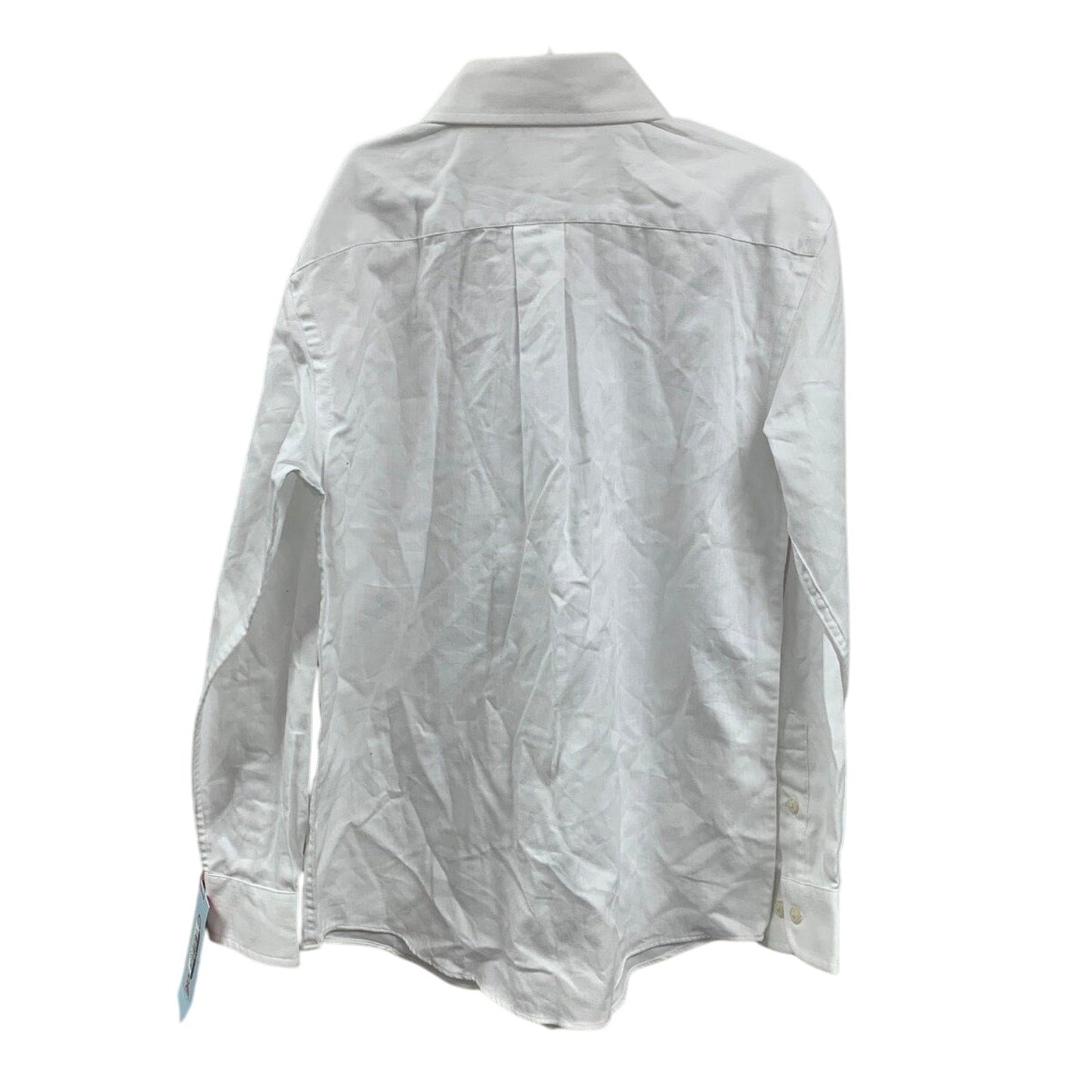 New Cat & Jack Boys Medium (8) PolyCotton Long Sleeve Button Up White Shirt